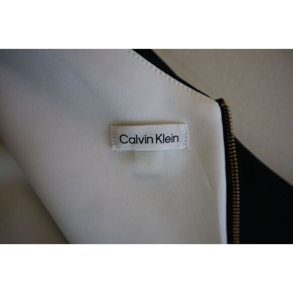 Calvin Klein CD2M153F Women's Sz 2 Black Asymmetrical Sheath Dress - Picture 7 of 16